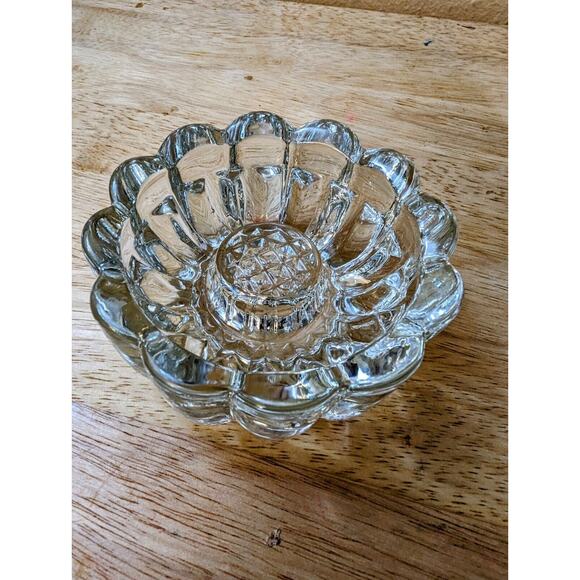 Princess House 2 Way Reversible Lead Crystal Glass Candle Stick Votive Holder - Picture 3 of 6